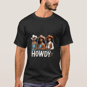 Camiseta Vintage Howdy Melanina Niña Melanina Rodeo Vaquera
