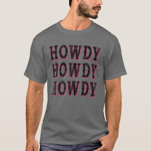Camiseta Vintage Howdy Men Rodeo País Occidental Sur C