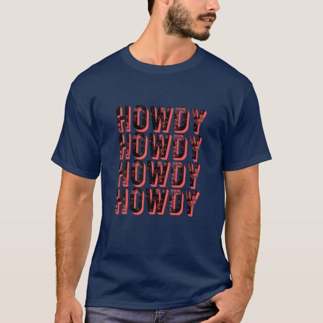 Camiseta Vintage Howdy Rodeo Funny West Country Southern (Anverso)