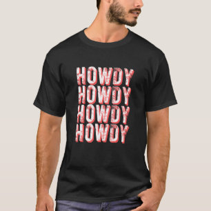 Camiseta Vintage Howdy Rodeo Western Country Southern Cow