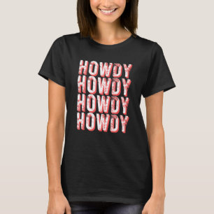Camiseta Vintage Howdy Rodeo Western Country Southern Cow