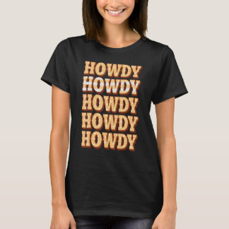 Camiseta Vintage Howdy Southern Saying Country