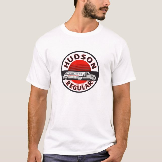 Camiseta Vintage Hudson Señal de gasolina regular (Anverso)