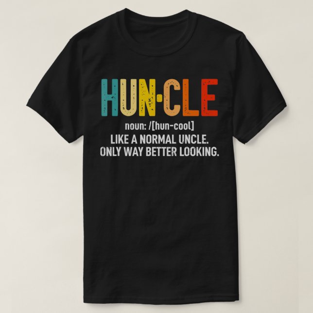 Camiseta Vintage Hung Definition Fathers Day Funny Uncle (Diseño del anverso)