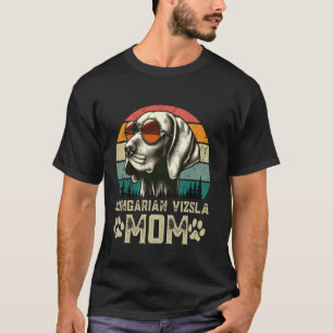 Camiseta Vintage Húngaro Vizsla Mamá Perro Amantes Cumpleañ