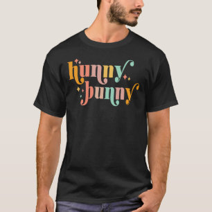 Camiseta Vintage Hunny Bunny Colorful Easter 2022 Clothing