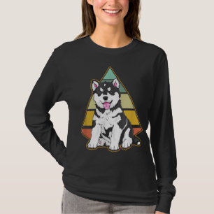 Camiseta Vintage Husky Dog Retro Husky Lover Hombres Mujere