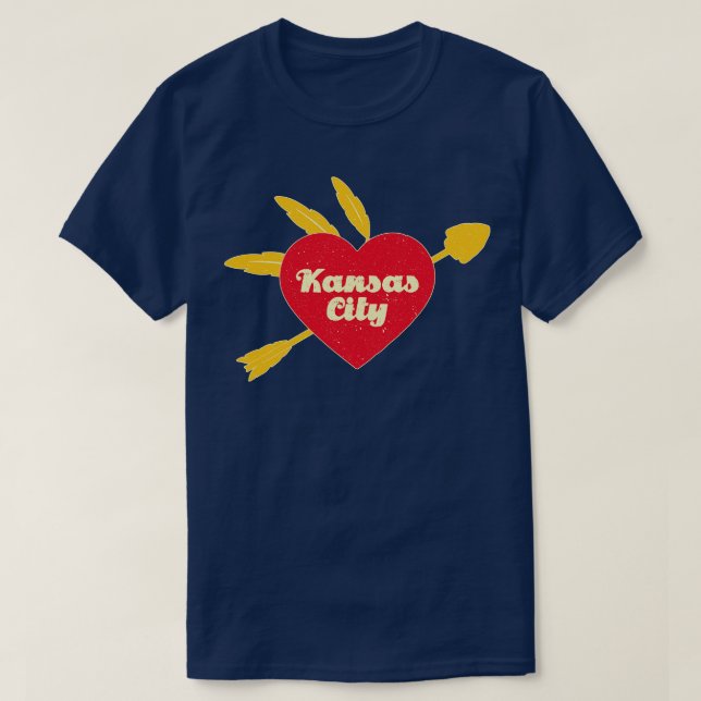 Camiseta Vintage I Love Kansas City (Diseño del anverso)