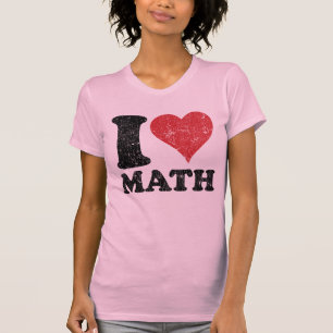 Camiseta Vintage I love Math Ladies Twofer Sheer (Fit)