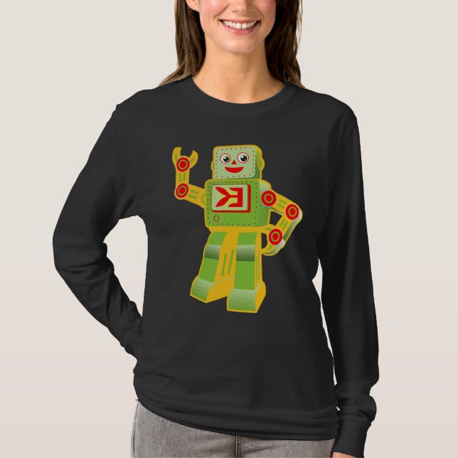 Camiseta Vintage I Love Robots Robotics Engineer Technier (Anverso)