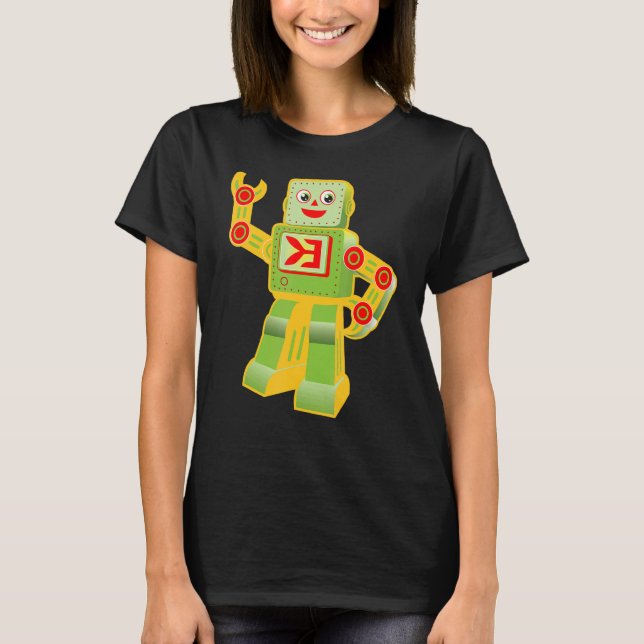 Camiseta Vintage I Love Robots Robotics Engineer Technier (Anverso)