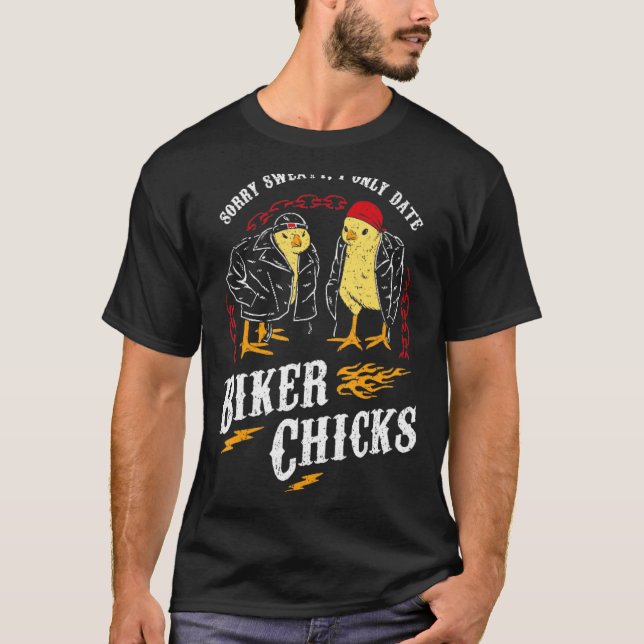 Camiseta Vintage I Only Date Biker Chicks (Anverso)