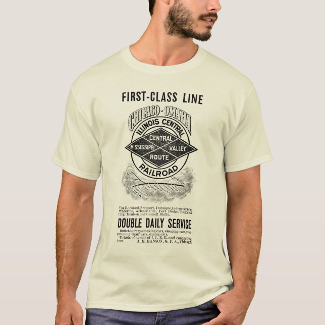 Camiseta Vintage Illinois Central RR (Anverso)