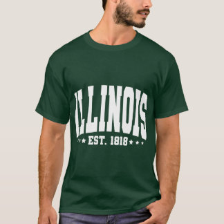 Camiseta Vintage Illinois Shirt USA 4 de julio Regalo por m
