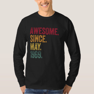 Camiseta Vintage - Impresionante desde mayo de 1969 Cumplea