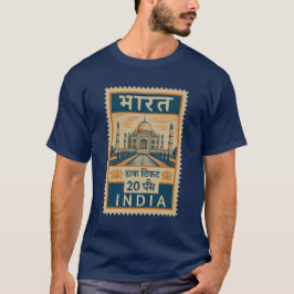 Camiseta Vintage India Postage Stamp Shirt