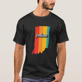 Camiseta Vintage Indiana Retro 70s Stripes Indiana Us State