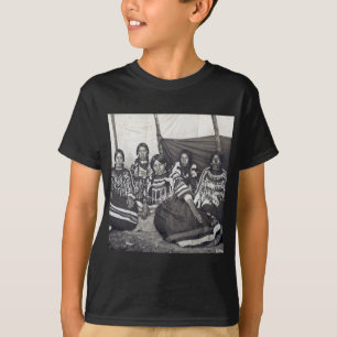 Camiseta Vintage indio Stereoview de las señoras de los