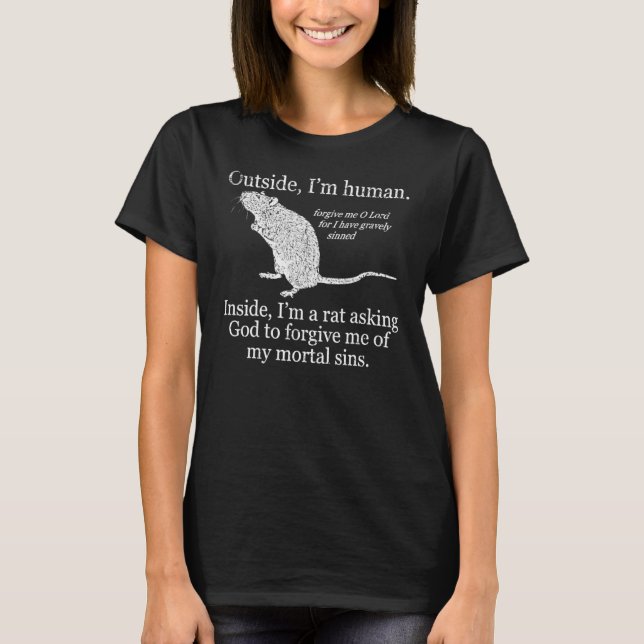 Camiseta Vintage Inside I'm A Rat (Anverso)