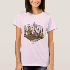 Camiseta Vintage Iowa State Pride Farm Scene Women's T-Shir