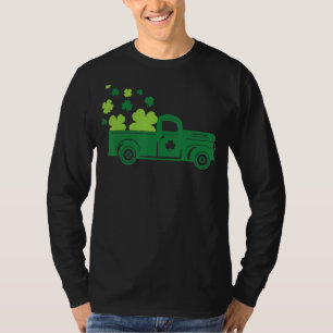 Camiseta Vintage Irish Shamrock Farm Truck Funny St Patrick