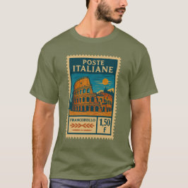 Camiseta Vintage Italy Postage Stamp Shirt