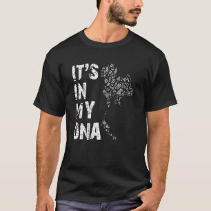 Camiseta Vintage It's In My Dna Thailand Fingerprint Map Th
