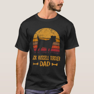 Camiseta Vintage Jack Russell Terrier Dog Dad Retro Padres