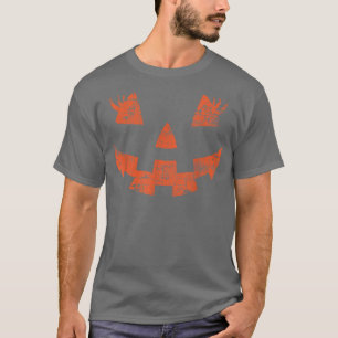 Camiseta Vintage JackOLantern Face Pumpkin Eyelashes Hallow