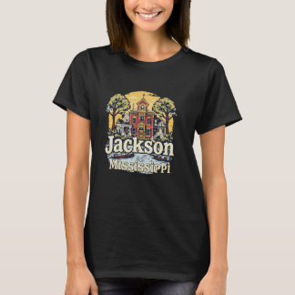Camiseta Vintage Jackson Mississippi Sunset Skyline Citysca