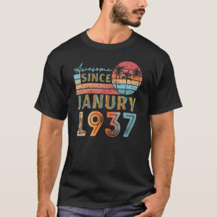 Camiseta vintage janury 1937 92 años de edad 85 años