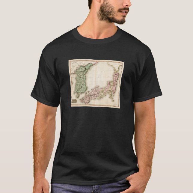 Camiseta Vintage Japan & Korea Map 1809 (Anverso)