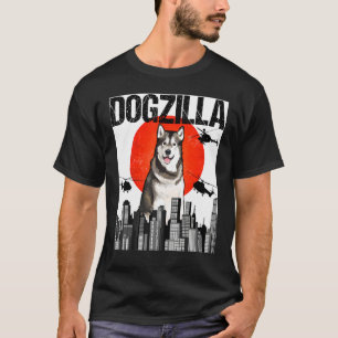 Camiseta Vintage Japanese Dogzilla Alaskan Malamute