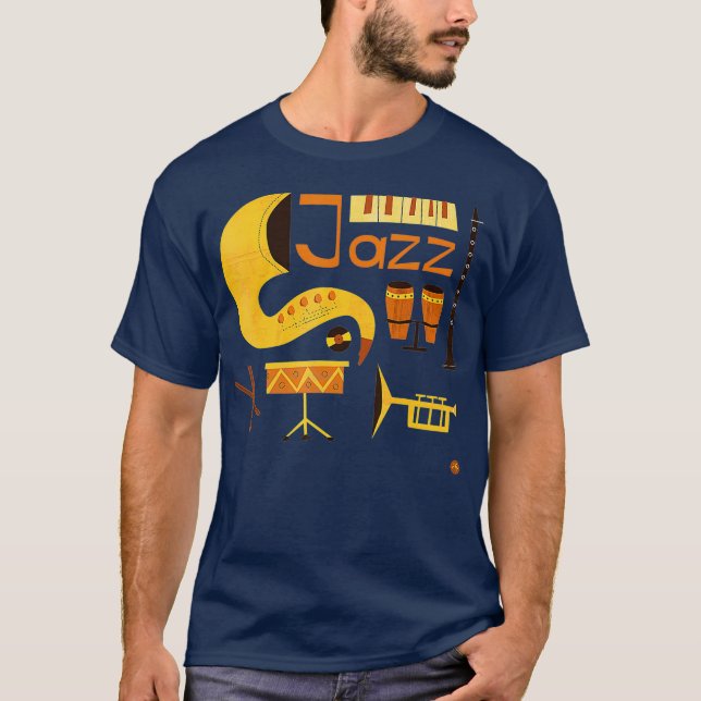 Camiseta Vintage Jazz Music (Anverso)