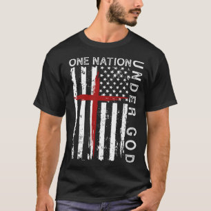 Camiseta Vintage Jesus God Proud Christian Family USA Ameri