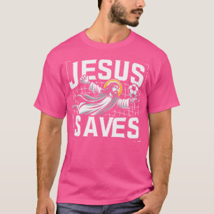 Camiseta Vintage Jesus Saves Soccer Goalie