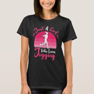 Camiseta Vintage Jogging Es Sólo Un Chica Que Ama Jogging