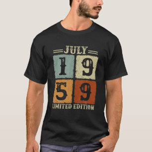 Camiseta Vintage Julio 1958 63ª Regalo De Cumpleaños 63 Año
