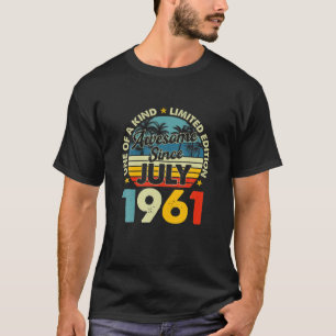 Camiseta Vintage Julio 1961 60 Años De Edad 60 Años Retro