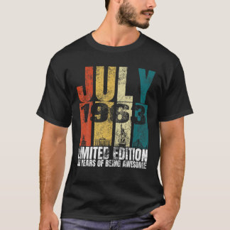 Camiseta Vintage Julio 1963 Costuma De Judía 58 Años De Eda