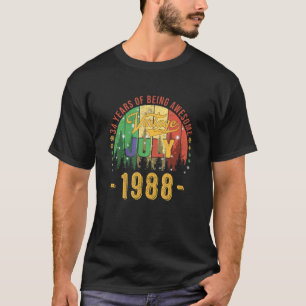 Camiseta Vintage Julio 1988 Awesom de 34 años