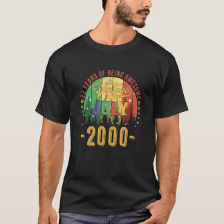 Camiseta Vintage Julio 2000 22 años Awesom