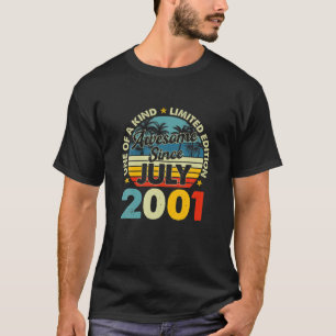 Camiseta Vintage Julio 2001 20 Años De Edad Retro