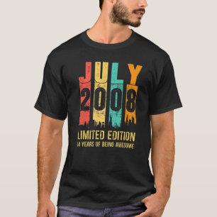 Camiseta Vintage Julio 2008 14 años