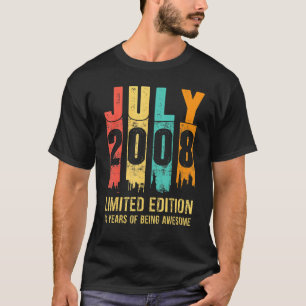 Camiseta Vintage Julio 2008 14 años