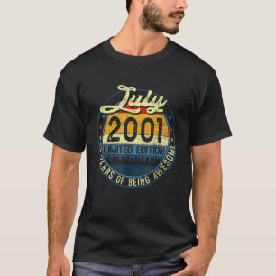 Camiseta Vintage July 2001 Limited Edition 20th Birthday 20