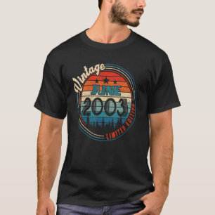 Camiseta Vintage June 2003 Cumpleaños de 19 años
