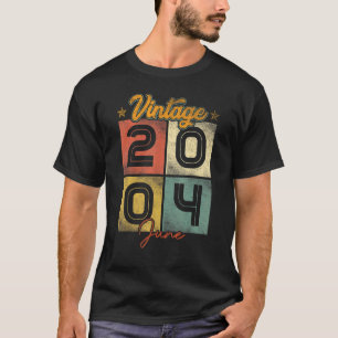 Camiseta Vintage June 2004 18 años