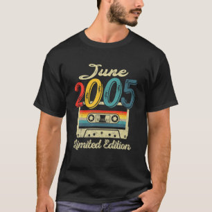 Camiseta Vintage June 2005 Cinta De Cassette 16Th Birthday