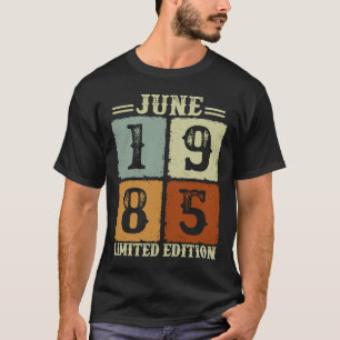 Camiseta Vintage Junio 1985 36º cumpleaños 36 años Hombres 